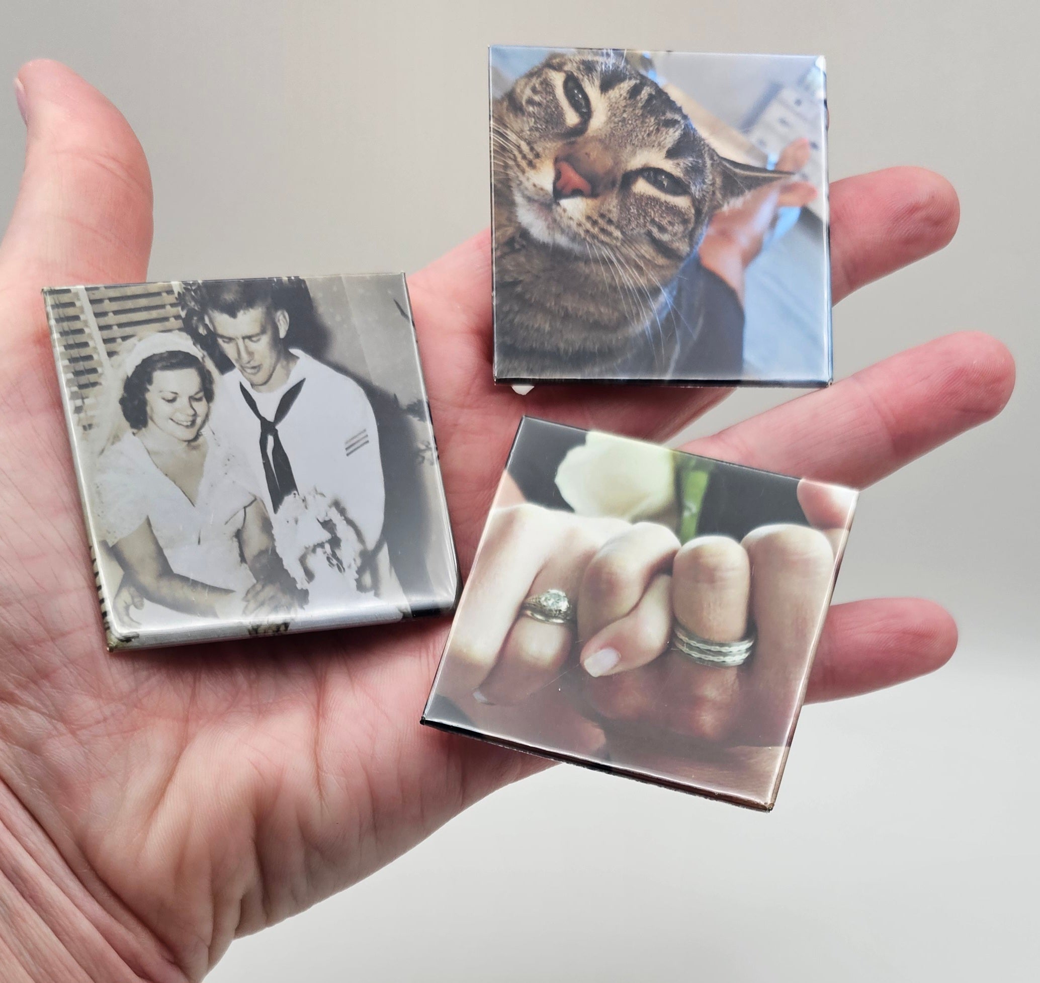Set of 3 Custom Photo Magnets