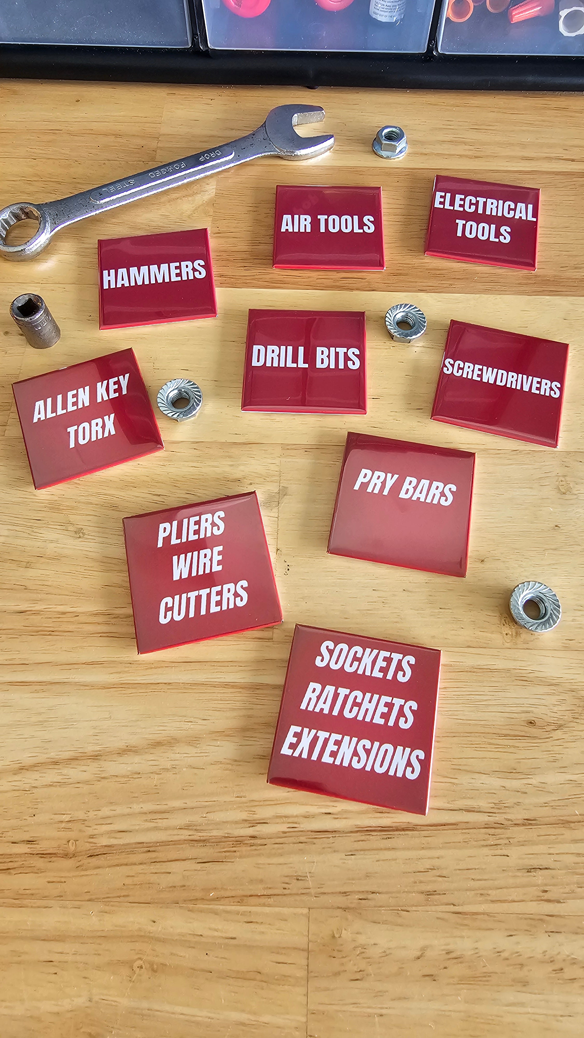 Heavy Duty Magnetic Tool Box Labels