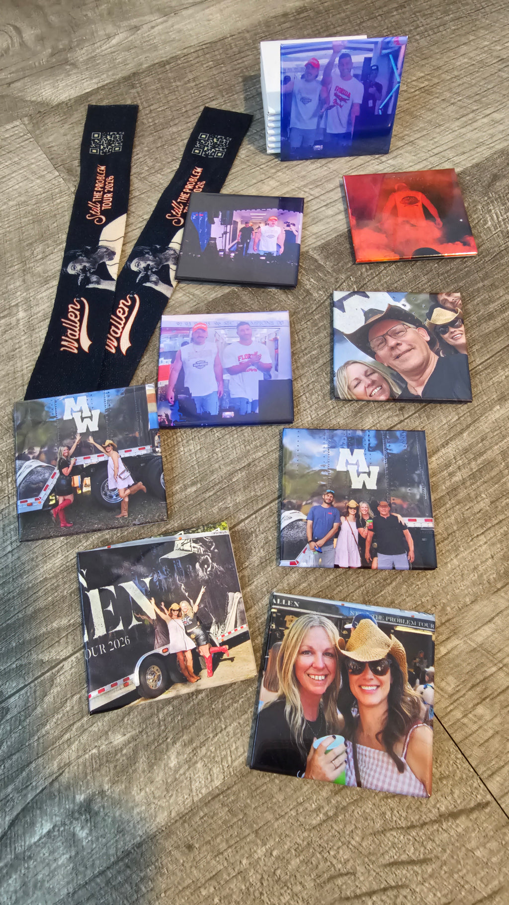 Set of 9  Custom Photo Magnets 2"x2"
