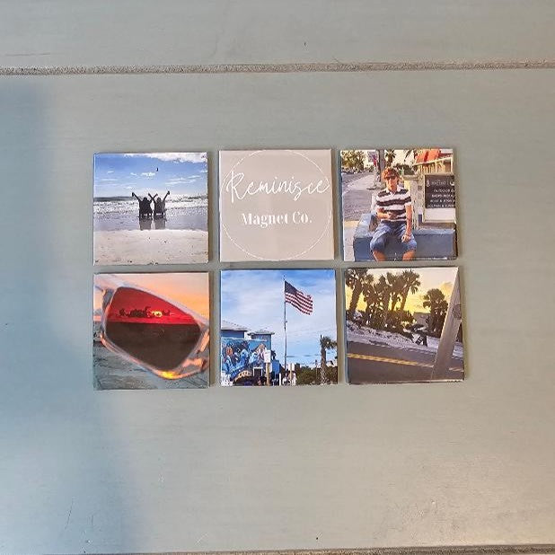 Set of 6 Custom Photo Magnets 2"x2"