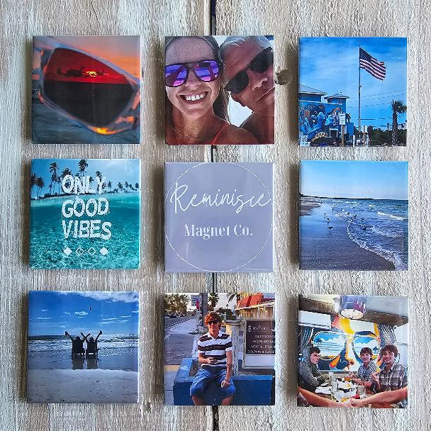Set of 9  Custom Photo Magnets 2"x2"